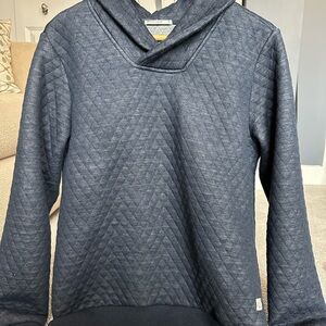 Marine Layer Quilted Navy Blue Sweater